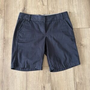 J. Crew Bermuda Broken In chino shorts 4 Inseam 8" Navy Blue Womens